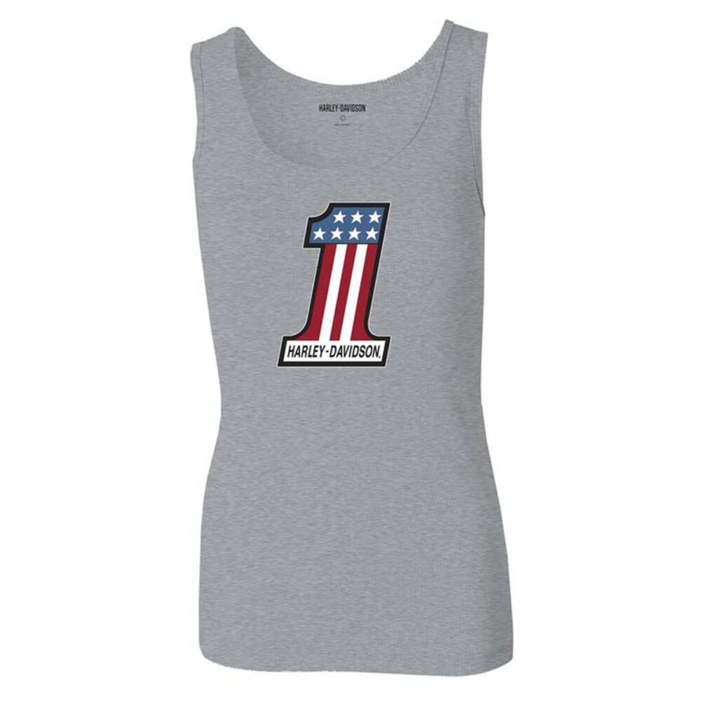 Harley-Davidson® Women's Ultra Classic #1 Sleeveless Tank Top, Gray 99110-22VW